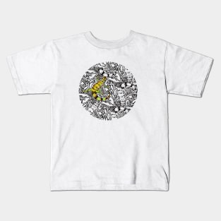 Lizard Tessellation Yellow Kids T-Shirt